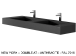 Plan vasque Design, sur mesure, Largeur 120 à 200 cm x Profondeur 40 à 60 cm, résine minérale de couleurs ACRYSTONE® Finition lisse, Livraison Offerte et Rapide.